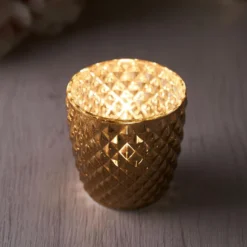 6 Pack Glass Votive Candle Holders, Tealight Candle Holders - Assorted Geometric Designs 3" -Home Decor Promotional Store CAND HOLD 001 S GOLD D01 760x760 06be4879 1215 4da2 8de1 3093caeb5335