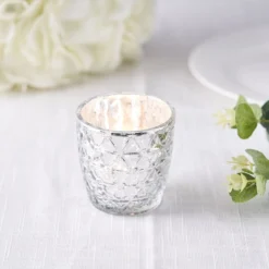 6 Pack Glass Votive Candle Holders, Tealight Candle Holders - Assorted Geometric Designs 3" -Home Decor Promotional Store CAND HOLD 001 S MSILV D05.progressive 330ebea9 9bd5 4ee3 bdb8 89a8d7d5f34c