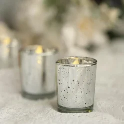 12 Pack Mercury Glass Candle Holders, Votive Tealight Holders - Speckled Design 2" -Home Decor Promotional Store CAND HOLD 004R S MSILV D03 760x760 048e93dd 4862 4ed9 80fb d64c01c34bec