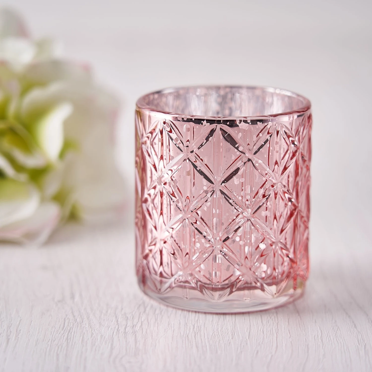 6 Pack Shiny Mercury Glass Candle Holders, Votive Tealight Holders - Geometric Design 3" 12 6 Pack Shiny Mercury Glass Candle Holders, Votive Tealight Holders - Geometric Design 3" - Image 12