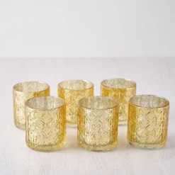 6 Pack Shiny Mercury Glass Candle Holders, Votive Tealight Holders - Geometric Design 3" 25 6 Pack Shiny Mercury Glass Candle Holders, Votive Tealight Holders - Geometric Design 3" -Home Decor Promotional Store CAND HOLD 006 S MGOLD D08.progressive 705245e7 e4af 4aa0 9ede 7373b1aa1485