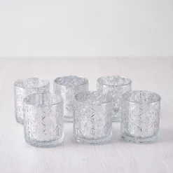 6 Pack Shiny Mercury Glass Candle Holders, Votive Tealight Holders - Geometric Design 3" 33 6 Pack Shiny Mercury Glass Candle Holders, Votive Tealight Holders - Geometric Design 3" -Home Decor Promotional Store CAND HOLD 006 S MSILV D10 grande.progressive 4d81d143 f011 4432 8c61 b99764186e16