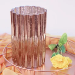 Mercury Glass Hurricane Candle Holder, Cylinder Pillar Vase - Wavy Column Design 9" -Home Decor Promotional Store CAND HOLD 007 L M054 D06.progressive 0a274f37 0418 4281 a7b3 6c5e08345e34