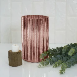 Mercury Glass Hurricane Candle Holder, Cylinder Pillar Vase - Wavy Column Design 9" -Home Decor Promotional Store CAND HOLD 007 L M054 D08.progressive 61387701 8bd6 46b2 8892 4310b1106f5c