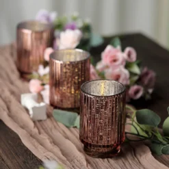 3 Pack Mercury Glass Votive Hurricane Candle Holder, Pillar Vase - Wavy Column Design 5" -Home Decor Promotional Store CAND HOLD 007 M M054 02.progressive 20d9af2e 1cd5 4ba9 b80d 405272a4998d