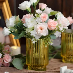 3 Pack Mercury Glass Votive Hurricane Candle Holder, Pillar Vase - Wavy Column Design 5" -Home Decor Promotional Store CAND HOLD 007 M MGOLD D02.progressive 0062decf fded 4e26 9f65 1e48aecb4825