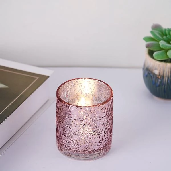 6 Pack | Mercury Glass Palm Leaf Candle Holders, Votive Tealight Holders 17 6 Pack | Mercury Glass Palm Leaf Candle Holders, Votive Tealight Holders - Image 17