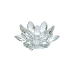 2 Pack Clear Crystal Glass Lotus Flower Votive Candle Holders, Tealight Taper Candle Stands 4.5" 17 2 Pack Clear Crystal Glass Lotus Flower Votive Candle Holders, Tealight Taper Candle Stands 4.5" -Home Decor Promotional Store CAND HOLD 012 S CLR 99