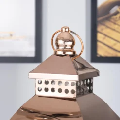 Prism Top Stainless Steel Candle Lantern Centerpiece Outdoor Metal Patio Lantern 19" -Home Decor Promotional Store CAND LANT001 M 054 D03.progressive d22f035b 9f0b 4309 8661 d0d37fa498b7