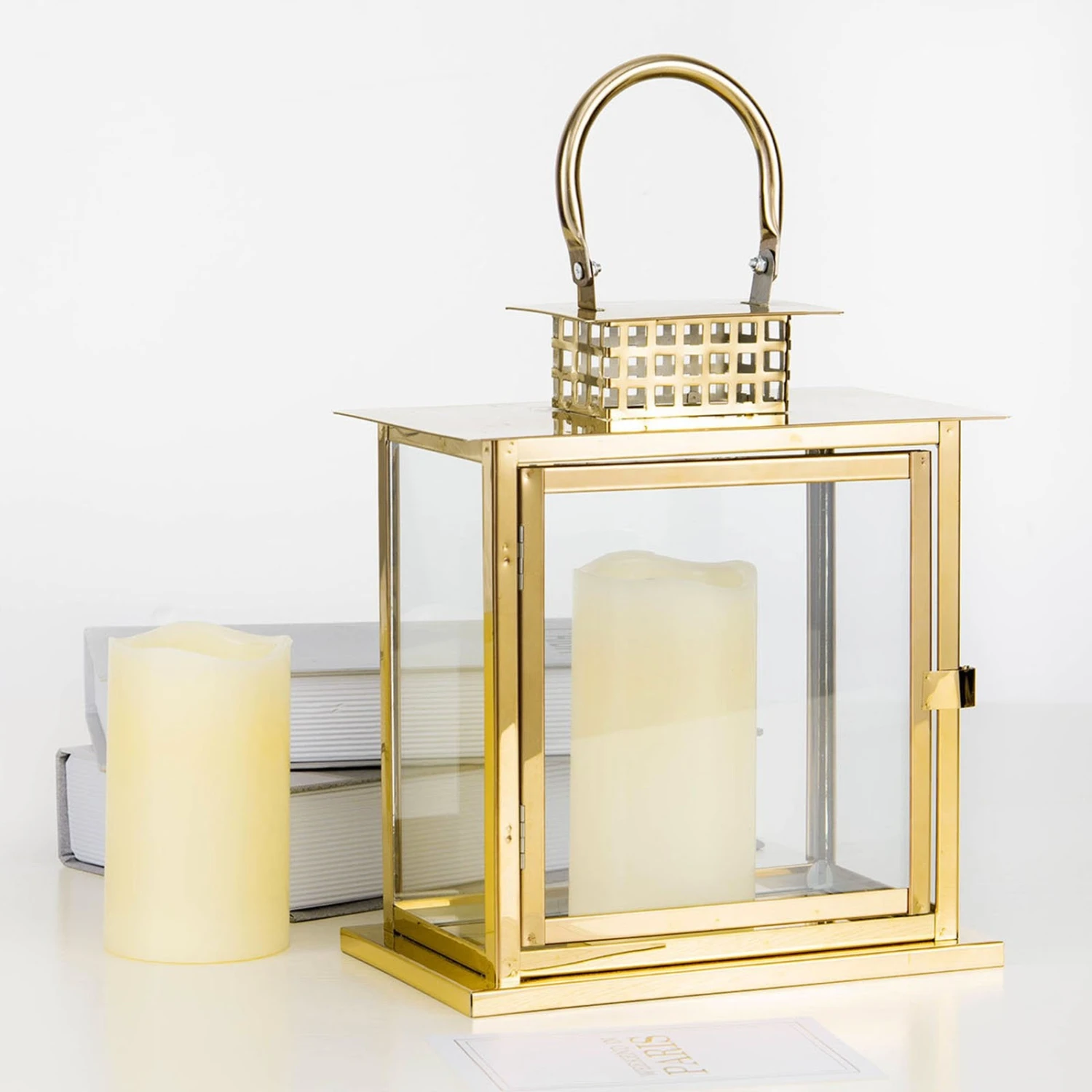 Cage Top Stainless Steel Candle Lantern Centerpiece Outdoor Metal Patio Lantern 10" 9 Cage Top Stainless Steel Candle Lantern Centerpiece Outdoor Metal Patio Lantern 10" - Image 9