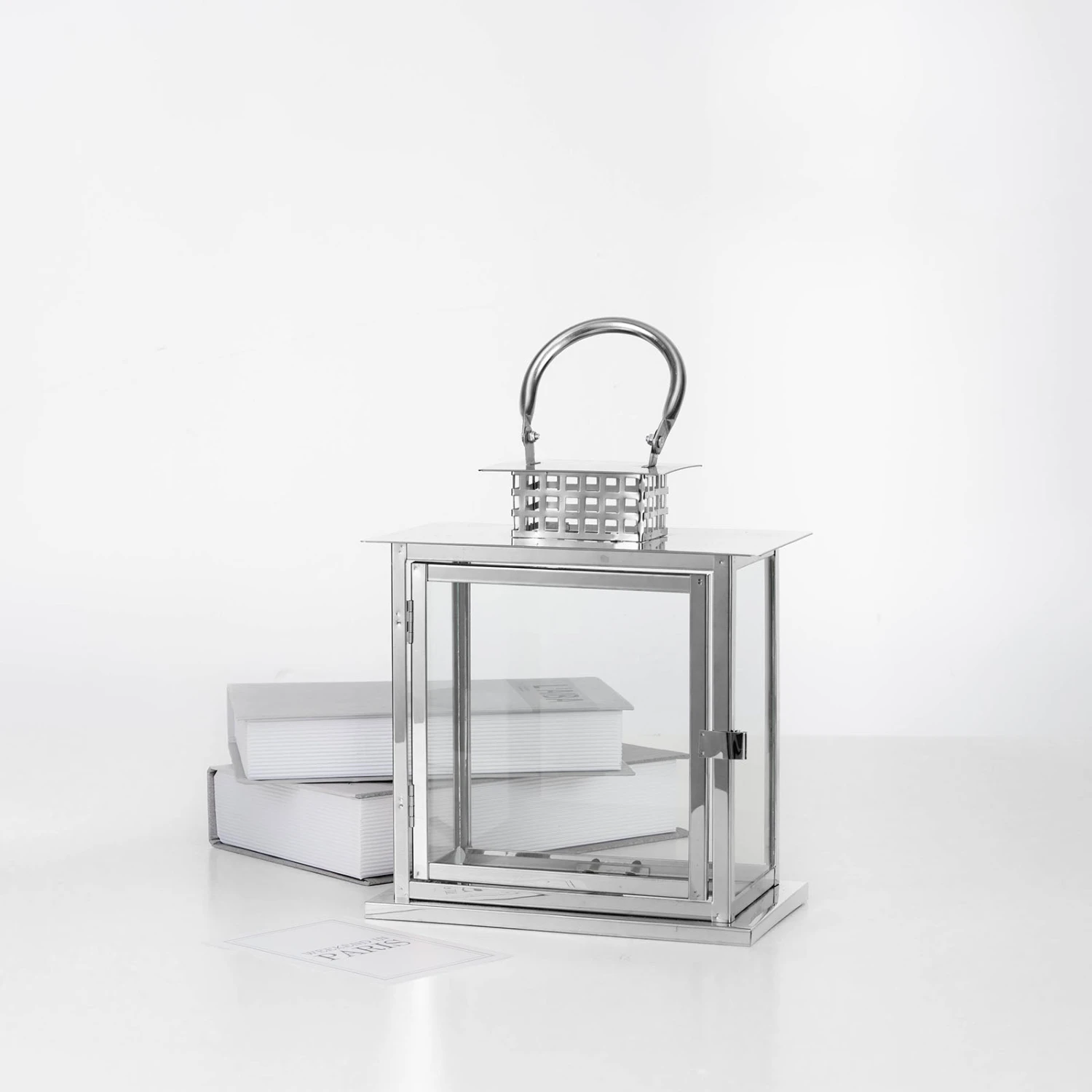 Cage Top Stainless Steel Candle Lantern Centerpiece Outdoor Metal Patio Lantern 10" 18 Cage Top Stainless Steel Candle Lantern Centerpiece Outdoor Metal Patio Lantern 10" - Image 18