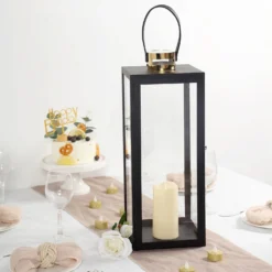 Black & Gold Top Stainless Steel Candle Lantern Centerpiece Outdoor Metal Patio Lantern 38 Black & Gold Top Stainless Steel Candle Lantern Centerpiece Outdoor Metal Patio Lantern -Home Decor Promotional Store CAND LANT003 L BLK D04.progressive 4a7a2136 e168 4e7c 98a3 8d665818e684