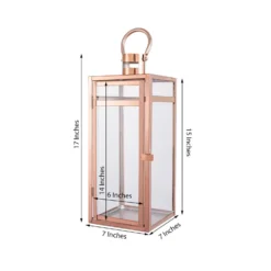 Rose Gold Vintage Top Stainless Steel Candle Lantern Centerpiece Outdoor Metal Patio Lantern -Home Decor Promotional Store CAND LANT003 M 054 98.progressive b5208520 c1d4 4666 8bd9 025aed047285