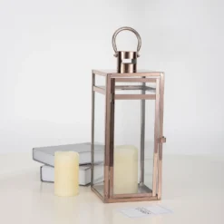 Rose Gold Vintage Top Stainless Steel Candle Lantern Centerpiece Outdoor Metal Patio Lantern -Home Decor Promotional Store CAND LANT003 M 054 01 7f47f8aa e95b 4d13 a1cd e869304b5606