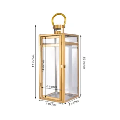 Gold Vintage Top Stainless Steel Candle Lantern Centerpiece Outdoor Metal Patio Lantern -Home Decor Promotional Store CAND LANT003 M GOLD 98.progressive f8ea8398 6f65 43b7 bee4 0e7cff00e071