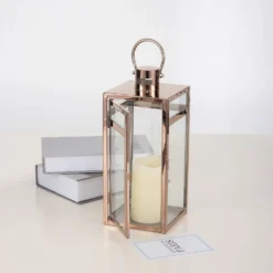Rose Gold Vintage Top Stainless Steel Candle Lantern Centerpiece Outdoor Metal Patio Lantern -Home Decor Promotional Store CAND LANT003 S 054 D13.progressive fd907b15 78d8 4d5d a431 ff37d95a3057