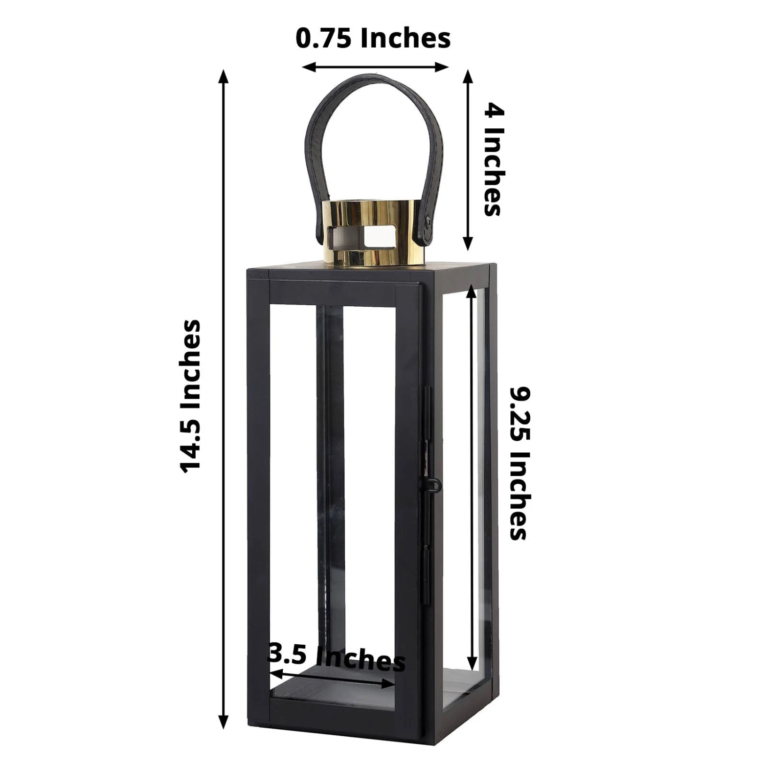 Black & Gold Top Stainless Steel Candle Lantern Centerpiece Outdoor Metal Patio Lantern 10 Black & Gold Top Stainless Steel Candle Lantern Centerpiece Outdoor Metal Patio Lantern - Image 10