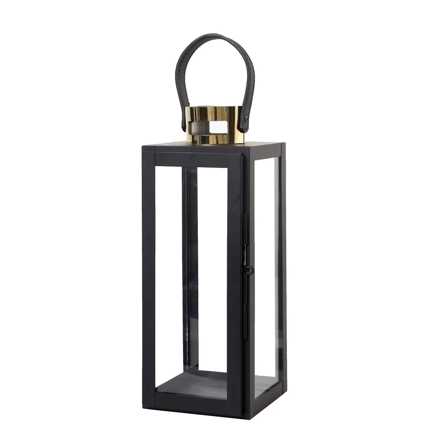 Black & Gold Top Stainless Steel Candle Lantern Centerpiece Outdoor Metal Patio Lantern 8 Black & Gold Top Stainless Steel Candle Lantern Centerpiece Outdoor Metal Patio Lantern - Image 8