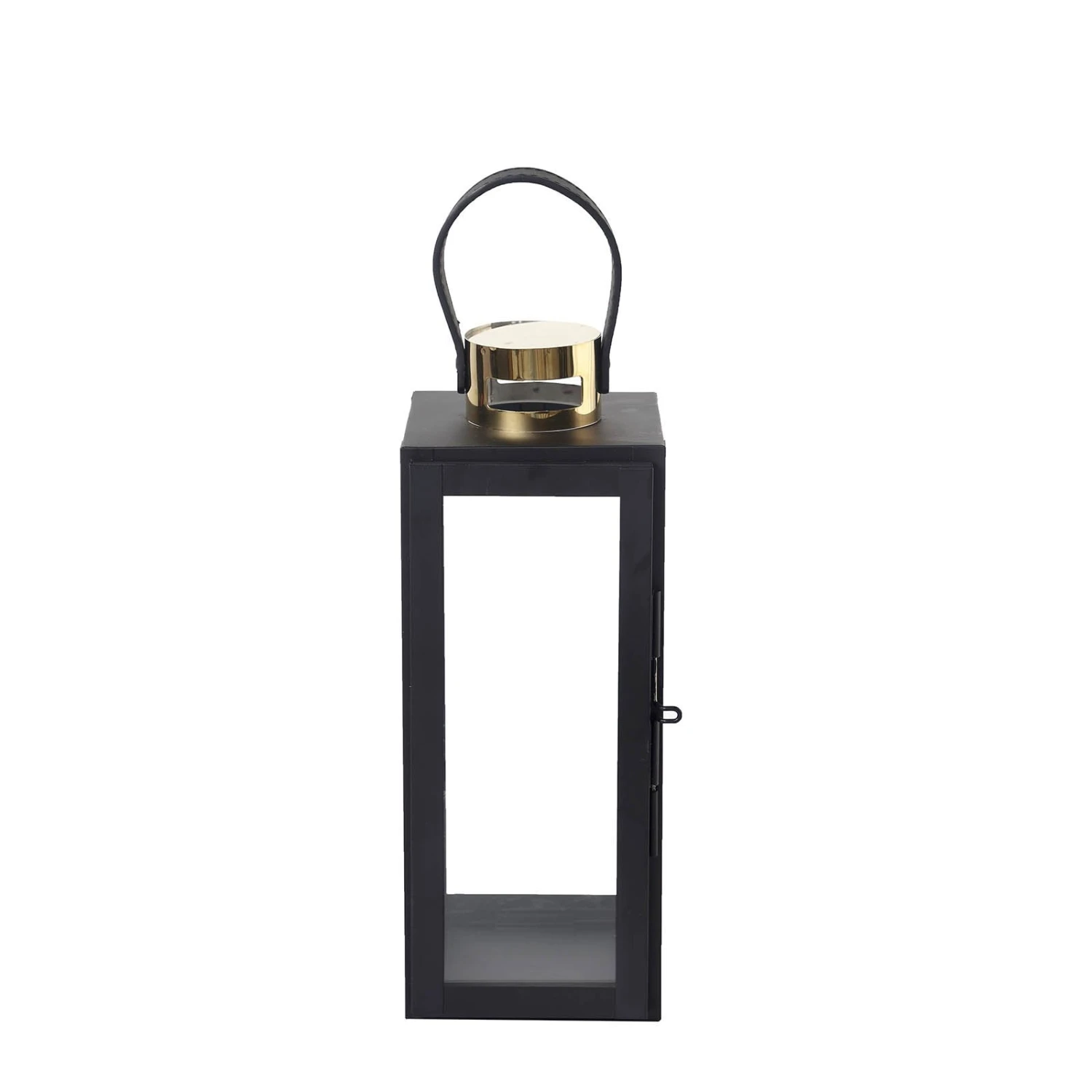Black & Gold Top Stainless Steel Candle Lantern Centerpiece Outdoor Metal Patio Lantern 5 Black & Gold Top Stainless Steel Candle Lantern Centerpiece Outdoor Metal Patio Lantern - Image 5