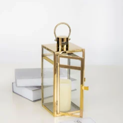 Gold Vintage Top Stainless Steel Candle Lantern Centerpiece Outdoor Metal Patio Lantern -Home Decor Promotional Store CAND LANT003 S GOLD 01.progressive a63e615b 6e0c 4361 945b a69c9f1dee55