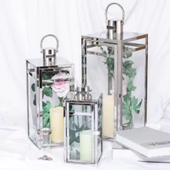 Silver Vintage Top Stainless Steel Candle Lantern Centerpiece Outdoor Metal Patio Lantern -Home Decor Promotional Store CAND LANT003 S SILV D10.progressive 26cda33c cc4e 498a 9c48 e85097ea48d8