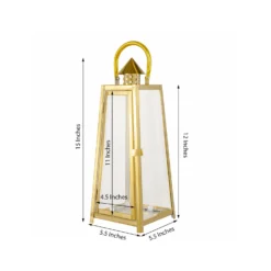 Gold Cone Top Stainless Steel Candle Lantern Centerpiece Outdoor Metal Patio Lantern -Home Decor Promotional Store CAND LANT004 M GOLD 98.progressive f633e680 1869 4bf7 b7cf b524671c51ee