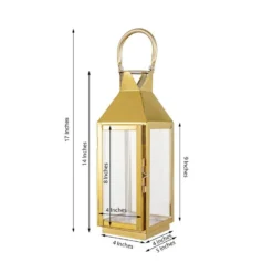 Gold Crown Top Stainless Steel Candle Lantern Centerpiece Outdoor Metal Patio Lantern -Home Decor Promotional Store CAND LANT005 M GOLD 98 760x760 80ed294d 7bdd 40c2 9013 397a5683b474