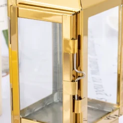 Gold Crown Top Stainless Steel Candle Lantern Centerpiece Outdoor Metal Patio Lantern -Home Decor Promotional Store CAND LANT005 S GOLD D04.progressive cf64fc54 3f20 4f3d 9f01 eed6b7c25def