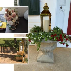 Prism Top Stainless Steel Candle Lantern Centerpiece Outdoor Metal Patio Lantern 19" -Home Decor Promotional Store CAND LANT00 EBC2 f4d2a1b0 2efd 4ccd 93f4 f9047598298a