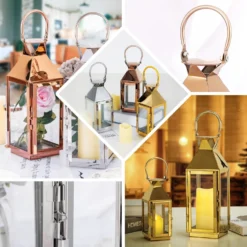 Silver Crown Top Stainless Steel Candle Lantern Centerpiece Outdoor Metal Patio Lantern -Home Decor Promotional Store CAND LANT EBC3 633c87e7 2827 4e9b 9d2a 8be68ac2ced7