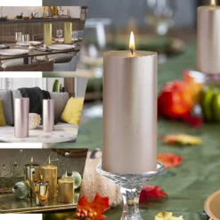 Dripless Unscented Pillar Candle, Long Lasting Candle 9" -Home Decor Promotional Store CAND PL001 9 PARENT 2