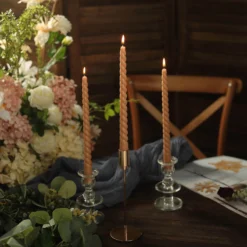 12 Pack Premium Spiral Long Burn Wick Taper Candles, Tall Unscented Wax Dinner Candle Sticks 11" 32 12 Pack Premium Spiral Long Burn Wick Taper Candles, Tall Unscented Wax Dinner Candle Sticks 11" -Home Decor Promotional Store CAND TP08 081 D01