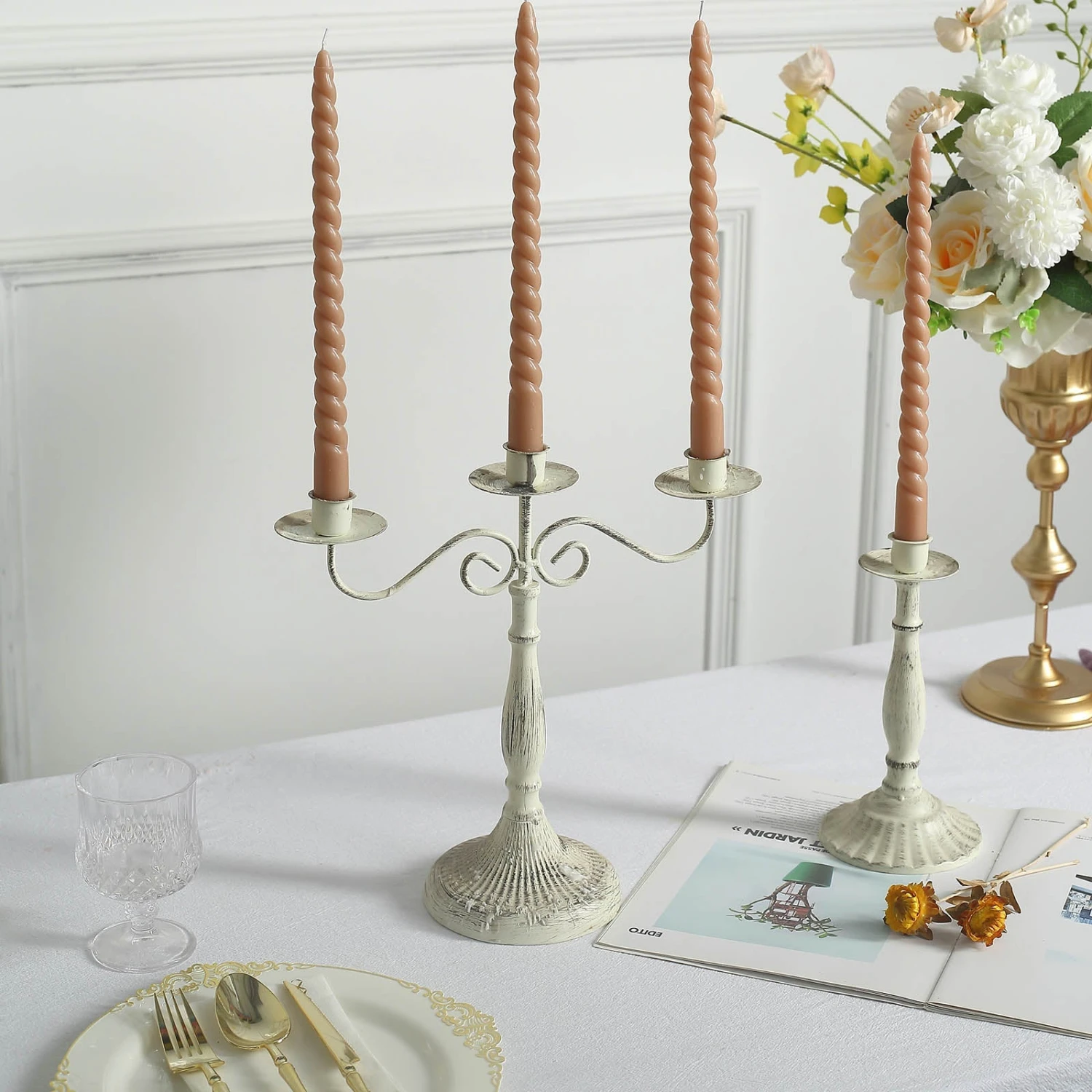 12 Pack Premium Spiral Long Burn Wick Taper Candles, Tall Unscented Wax Dinner Candle Sticks 11" 14 12 Pack Premium Spiral Long Burn Wick Taper Candles, Tall Unscented Wax Dinner Candle Sticks 11" - Image 14