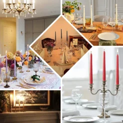 12 Pack Premium Wax Taper Candles, Unscented Candles 10" -Home Decor Promotional Store CAND TP10 EBC4