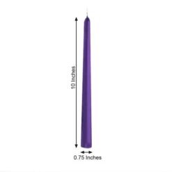 12 Pack Premium Wax Taper Candles, Unscented Candles 10" -Home Decor Promotional Store CAND TP10 PURP 98 grande.progressive 2fc0859d 753f 457b a2b2 42727ac2dc85