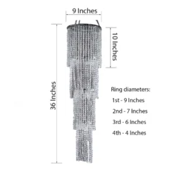 Acrylic Diamond Hanging Chandelier, Free Standing Centerpiece + Free Stand, Poles And Hanging Chains 36" -Home Decor Promotional Store CHDLR 011A 98 min