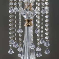 Acrylic Crystal Chain Flower Diamond Pendant Chandelier Stand - Short Strand 28"