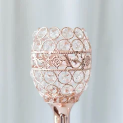 2 Pack Metal Goblet Acrylic Crystal Votive Candle Holder Set 16" 22 2 Pack Metal Goblet Acrylic Crystal Votive Candle Holder Set 16" -Home Decor Promotional Store CHDLR 028 054 D05