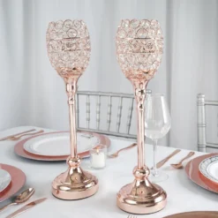 2 Pack Metal Goblet Acrylic Crystal Votive Candle Holder Set 16" 20 2 Pack Metal Goblet Acrylic Crystal Votive Candle Holder Set 16" -Home Decor Promotional Store CHDLR 028 054 01