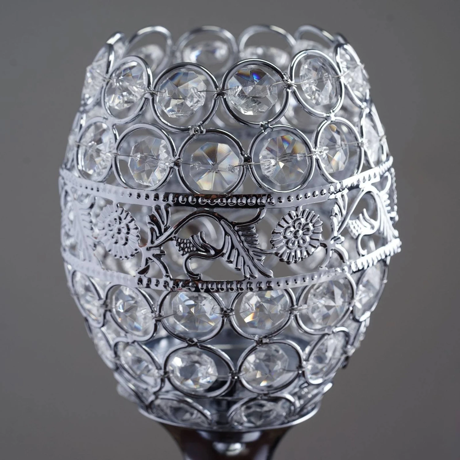 2 Pack Metal Goblet Acrylic Crystal Votive Candle Holder Set 16" 14 2 Pack Metal Goblet Acrylic Crystal Votive Candle Holder Set 16" - Image 14