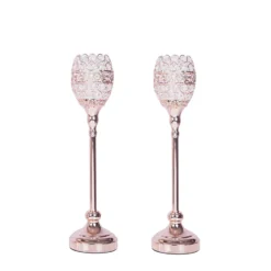 2 Pack Metal Goblet Acrylic Crystal Votive Candle Holder Set 18" Tall 23 2 Pack Metal Goblet Acrylic Crystal Votive Candle Holder Set 18" Tall -Home Decor Promotional Store CHDLR 029 054 99