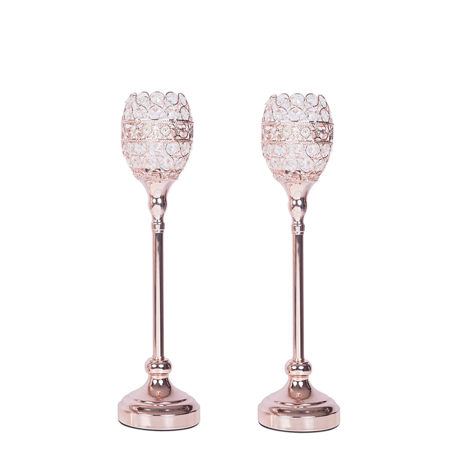 2 Pack Metal Goblet Acrylic Crystal Votive Candle Holder Set 18" Tall 8 2 Pack Metal Goblet Acrylic Crystal Votive Candle Holder Set 18" Tall - Image 8