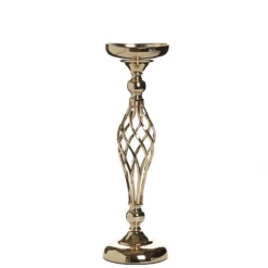 2 Pack Reversible Votive Candle Holder Set Flower Ball Pedestal Stand 20" 24 2 Pack Reversible Votive Candle Holder Set Flower Ball Pedestal Stand 20" -Home Decor Promotional Store CHDLR 030 GOLD 02