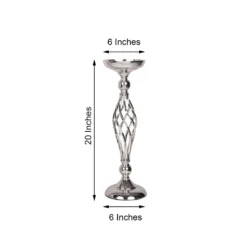 2 Pack Reversible Votive Candle Holder Set Flower Ball Pedestal Stand 20" 17 2 Pack Reversible Votive Candle Holder Set Flower Ball Pedestal Stand 20" -Home Decor Promotional Store CHDLR 030 SILV 98.progressive af4fc32b 6afc 4019 9b03 75d0c7ba936c