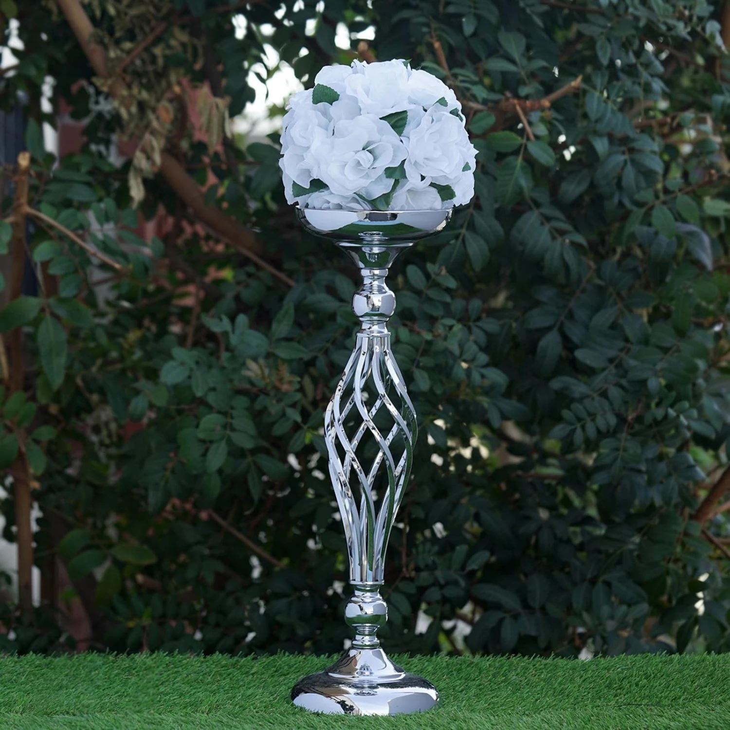 2 Pack Reversible Votive Candle Holder Set Flower Ball Pedestal Stand 20" 12 2 Pack Reversible Votive Candle Holder Set Flower Ball Pedestal Stand 20" - Image 12