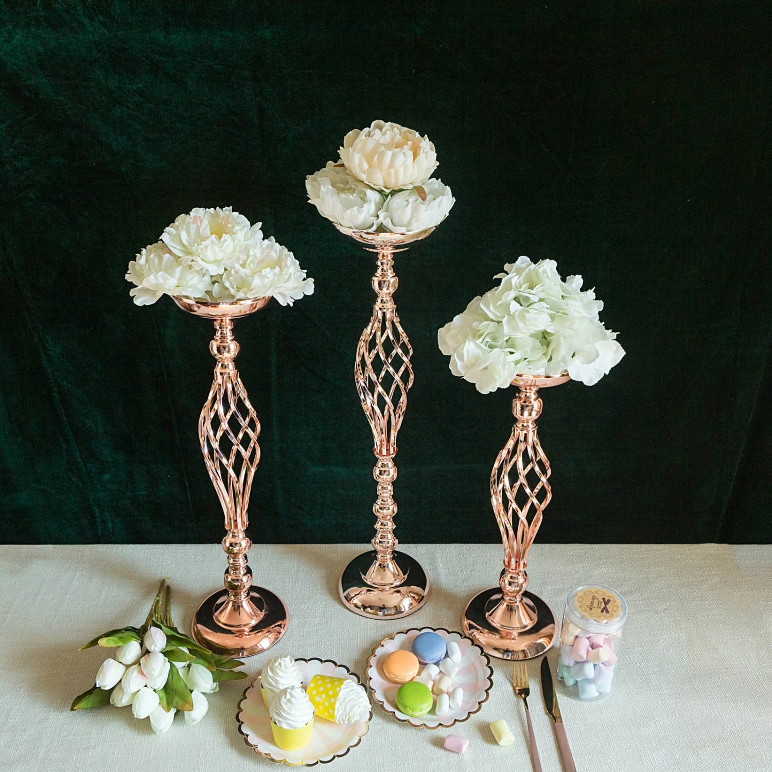 2 Pack Reversible Votive Candle Holder Set Flower Ball Pedestal Stand 23" 7 2 Pack Reversible Votive Candle Holder Set Flower Ball Pedestal Stand 23" - Image 7