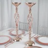 2 Pack Reversible Pillar Candle Holder Set Flower Ball Pedestal Stand 26"