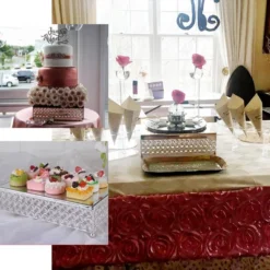 Square Crystal Beaded Metal Pedestal Riser, Dessert Display Stand 16” -Home Decor Promotional Store CHDLR 035 EBC1 760x760 9e6a8454 a821 493d bcd1 4b94b3a7047e