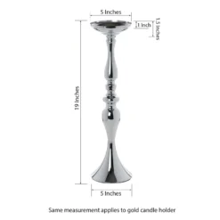 2 Pack | 19" Tall Metal Flower Vase, Reversible Candle Holder Set -Home Decor Promotional Store CHDLR 041 GOLD 98 min.progressive 8bfa5568 3a48 4ce4 9824 a61eac08a823