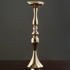 2 Pack | 19" Tall Metal Flower Vase, Reversible Candle Holder Set -Home Decor Promotional Store CHDLR 041 GOLD D01